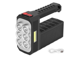2026 lanterna Led com 6 Luzes Recarregável Usb 4 Modos Impermeável Multifuncional para Camping Ao Ar Livre