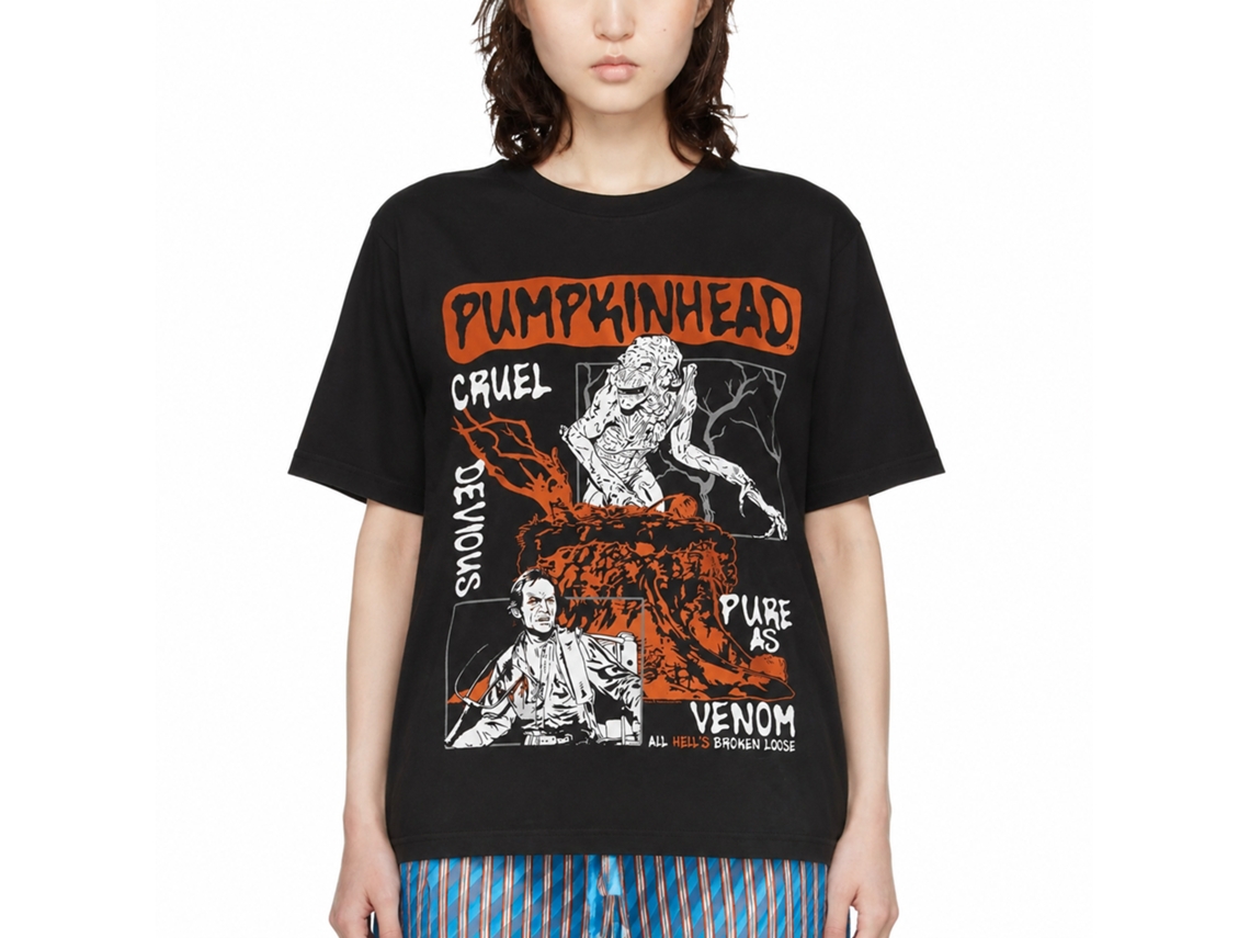 Rockinstone Pumpkinhead Movie Panels Alt Black Adult T-shirt Size:m