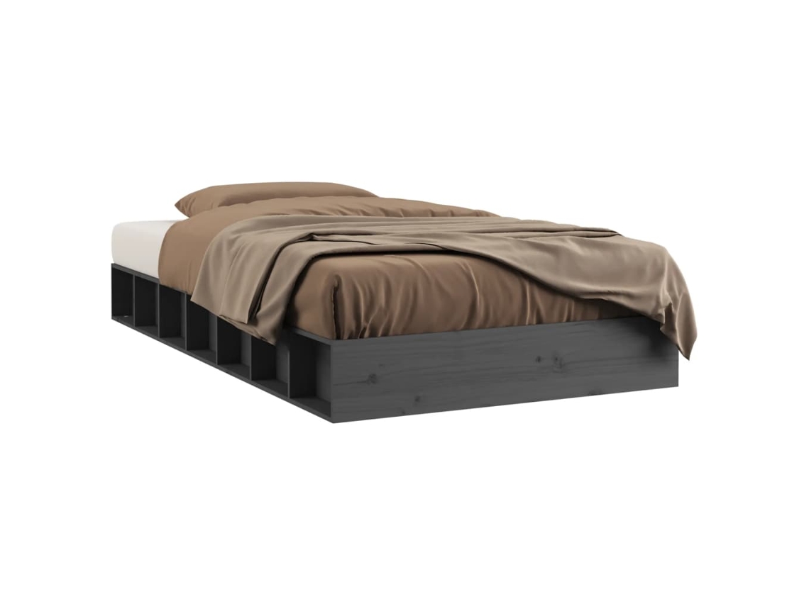 Bed Frame, Bed Frames Vidaxl Cinzeto Madeira (75 X 190 Cm)