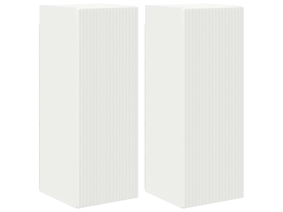 Armário de Tv de Parede 2 Pcs Branco 30 X 31 X 80 Cm MAISON EXCLUSIVE