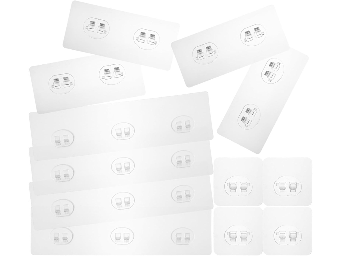 Beauvorty Conjunto De 12-ganchos Adesivos Para Banheiro, Montagem Na Parede, Ganchos De Plástico Adesivos Para Cozinha E