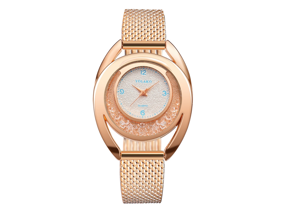 Relógio de Pulso Feminino Simples Yolako com Movimento de Quartzo Azul Claro