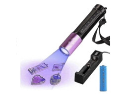 Luz Uv para Cura de Resina, Lanterna 365nm, Lâmpada À Prova D'água Led Rápida Recarregável Urina Animais Estimação GOKOCO