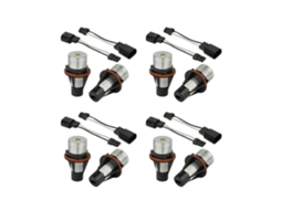 Kit com 4 Pares de Lâmpadas Led "angel Eye" Brancas 8000k Compatível com E39, E53, E60, E63, E64, E66, E87 (séries 5, 6, 7, X3, X5) (halo)