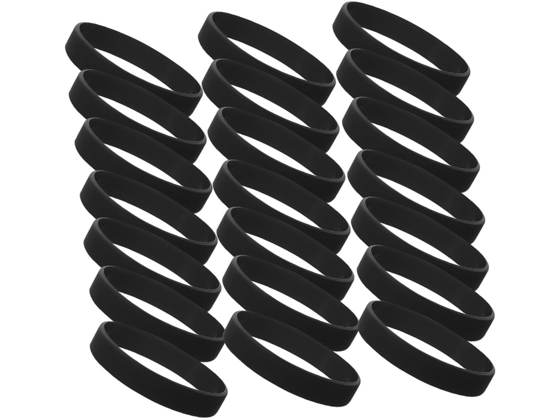 Conjunto de 50 pulseiras de silicone, flexíveis e elásticas, ideais para eventos esportivos, acessórios para