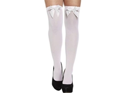 Nova Line meias de Segurança Brancas com Laços Brancos para Halloween
