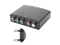 Conversor Ypbpr Para Hdmi Com Cabo Adaptador De Áudio Rgb, Transformador Abs, 100 240v, Plugue Ue Aquaforge