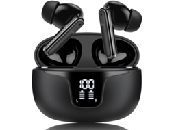 Auscultadores Sem Fios Bluetooth Auricular Intra-auricular Anc Com Cancelamento De Ruído Auscultadores Com Visor Led Estojo De Carregamento
