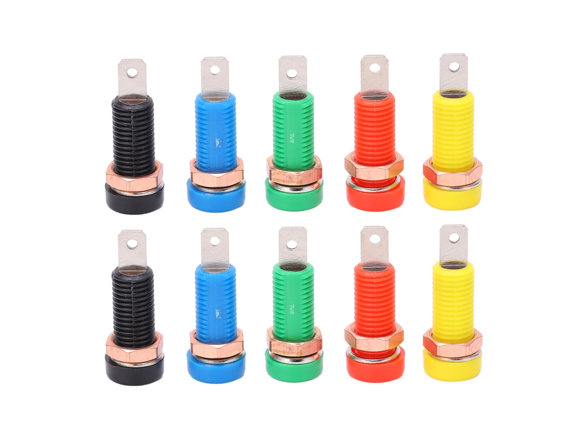 10pcs Plugues Banana Fêmea Latão Abs 4mm 24a Tomada Conector para Equipamentos Eletrônicos