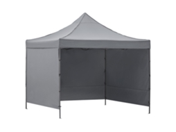 Pavilhão De Jardim 3x3 M Tenda Comercial Expressa Para Eventos, Mercado, Catering, Cinza