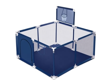 Parque para Bebé INSMA (128 x 128 x 66 cm - Aço Inoxidável - Azul)