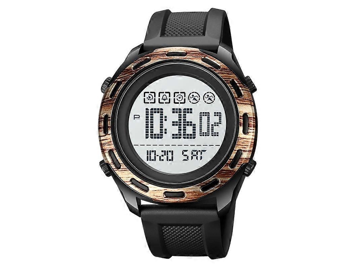 Relógio Eletrônico Skmei 1872 Com Fivela Em Aço Inoxidável, Pulseira Em Pu E À Prova D'água. Mostrador: Branco.