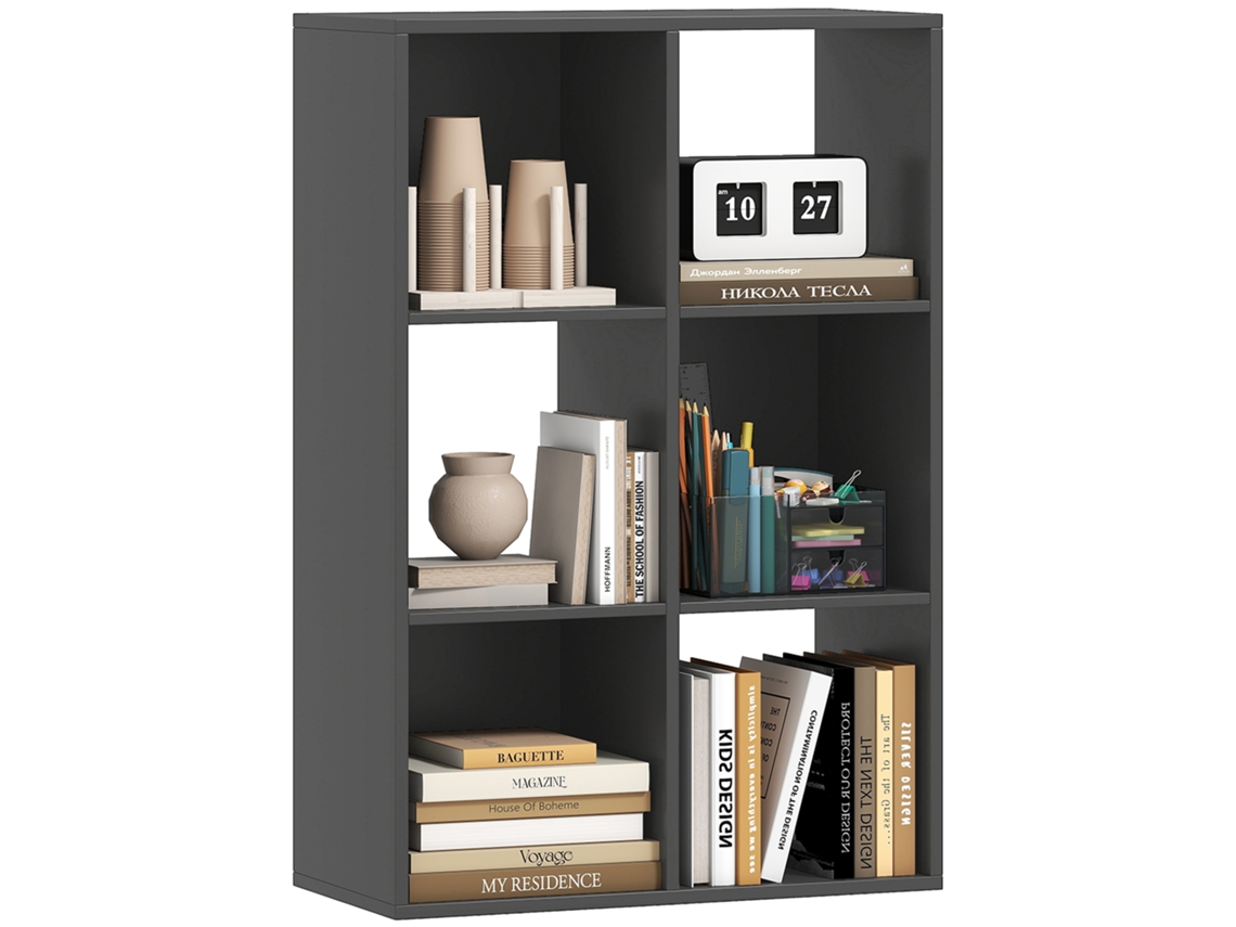 Estante em formato de cubo PRIME KANG com 6 prateleiras, 61,5x29,5x91,5 cm
