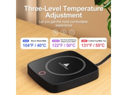 Lurelia Aquecedor De Canecas Usb 3 Temperaturas Desligamento Automático À Prova Água Aço Inoxidável Para Café Chá