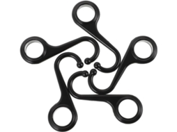 Magiclulu Conjunto De 5-ganchos Pretos Em Formato S, Multiuso, Em Metal, Para Cozinha E Banheiro, Ideais Para Toalhas E