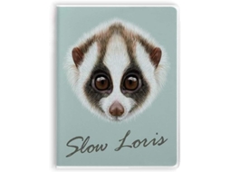 Loris Carnet À Gros Yeux Com Sopa De Cobertura Motivo Animal Blanc/marron
