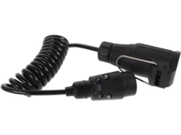 Chicote De Fiação Para Reboque De 7 Pinos Com Plugue De 13 Mm, Cabo Espiralado De Plástico Preto