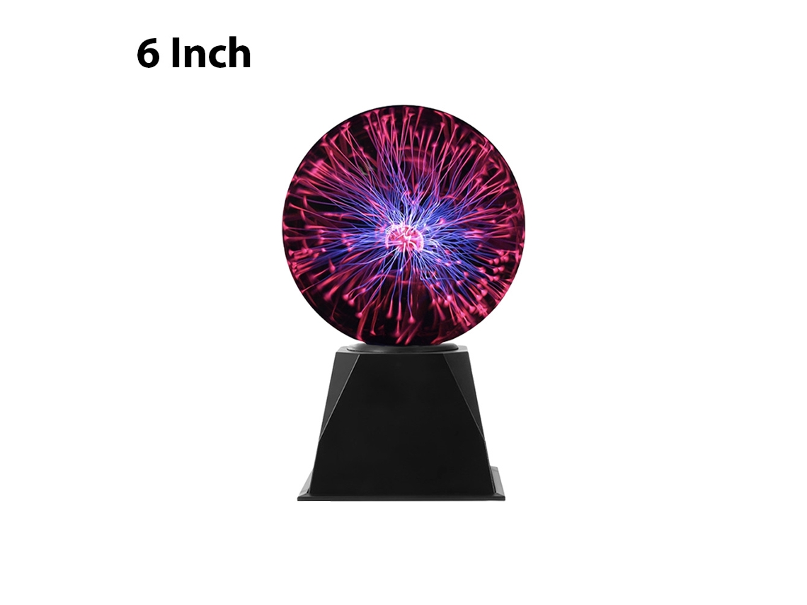 Bola De Plasma 6 Polegadas Bola Elétrica Estática Sensível Ao Toque Usb Para Decoração Festa Presente Ciência