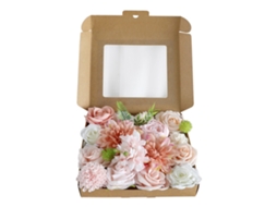 Laxiscreed Caixa De Flores Com Rosas Rosa E Brancas Para Decoração E Presentes De Casamento