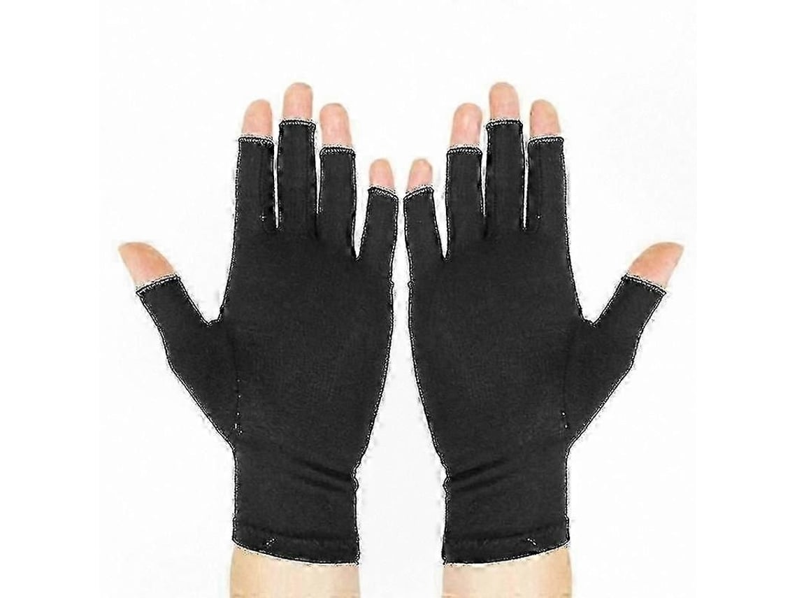 Luvas Sem Dedos, Com Abertura Para Polegar, Aquecimento De Mãos E Pulsos, Em Elastano - Elysve
