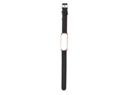 Pulseira de Couro com Estojo de Metal para Mi Band 6 5 NFC