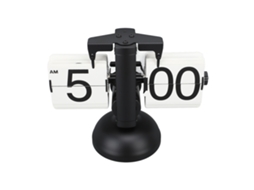 Rebe-reloj De Página Giratoria Retro Estilo Europeo Acero Inoxidable 304 Digital De Mesa Automático 12h Patas Negras Páginas Blancas