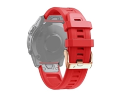 Lurelia Pulseira De Silicone Vermelha, Compatível Com Garmin Fenix 5s 20 Mm