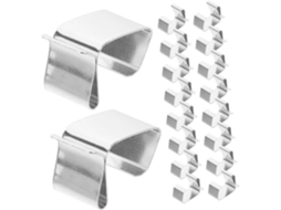 Conjunto De 50 Ganchos Metálicos Para Luzes Natal, Calhas, Clips Ilumi