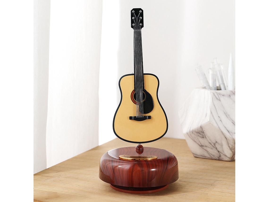 Caixa de Música Miniatura Guitarra Eléctrica Presente Ideal