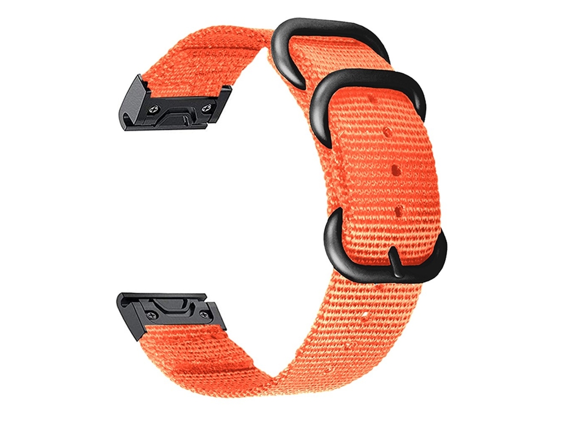 Bracelete de Aço Inoxidável 22Mm Três Voltas para Garmin Fenix 7/6 Pro/Forerunner 935/945 Laranja
