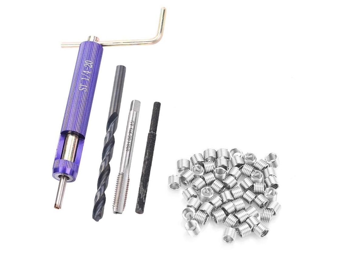 Kit De Reparo Roscas Helicoidais Com 50 Peças, 1/4-20unc X 1,5d, Em