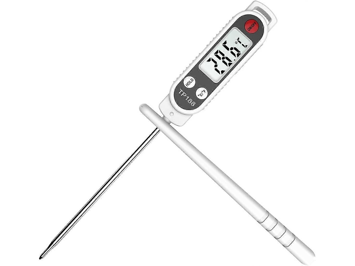 Termômetro de Cozinha, Medição Cozinha Digital, Alimentos, Sonda Aço Inoxidável 4,7 Polegadas GOKOCO