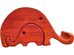 Suporte Para Celular, Suporte Para Celular Em Forma De Elefante De Madeira, Suporte Removível Para Celular Em Madeira, Suporte Par-aquaforge