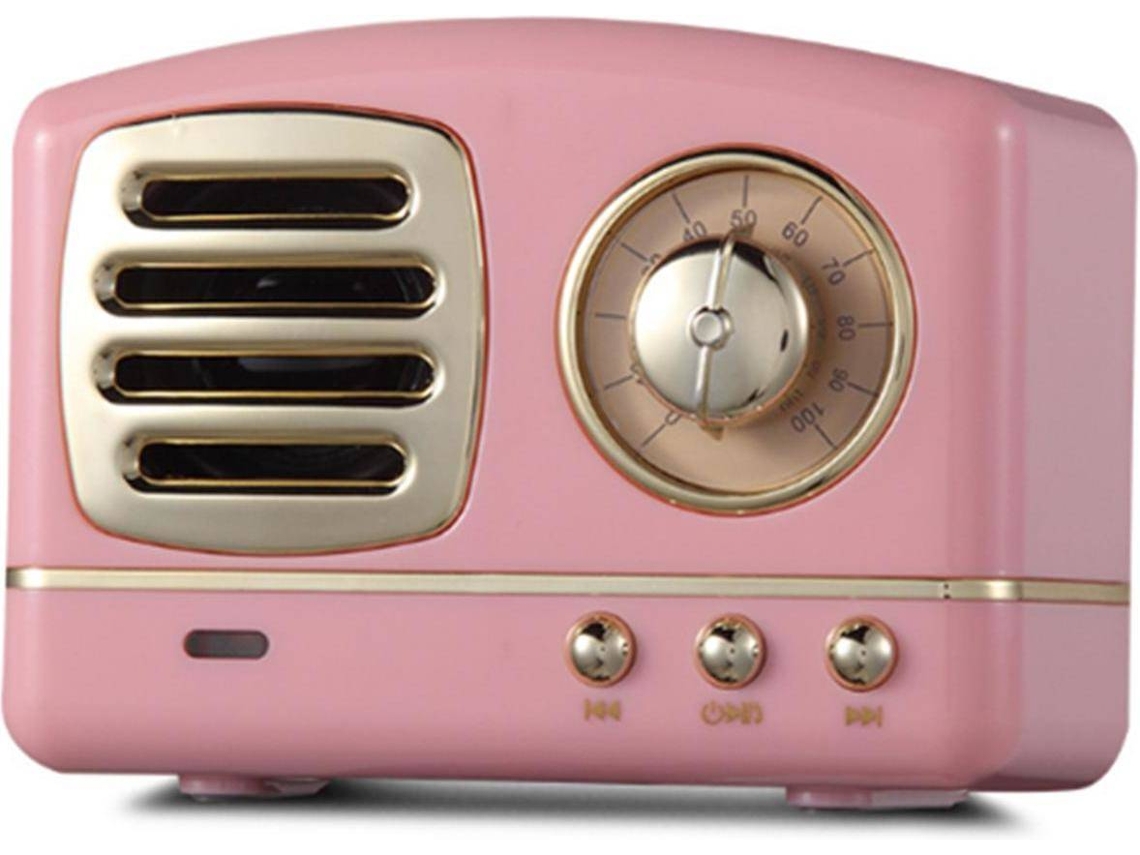 Coluna Bluetooth WJS CT1144 Rosa