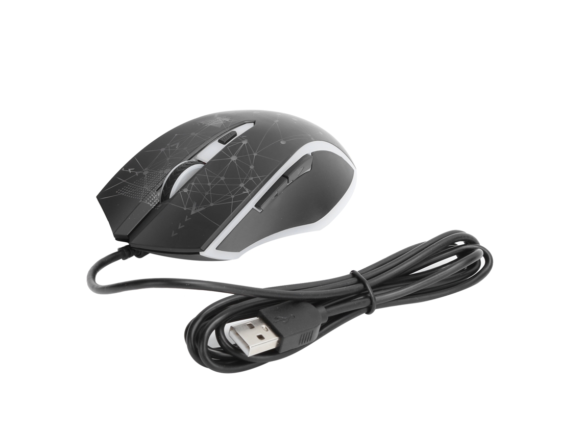 Mouse Gamer Ajazz Aj119 autorizado Preto LAXISCREED 800‑2400 Dpi Programável Iluminado