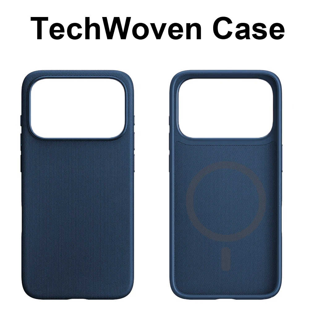(azul Iphone 17) Capa Protetora Magnética Trançada, Compatível Com Carregamento Sem Fio Magsafe.