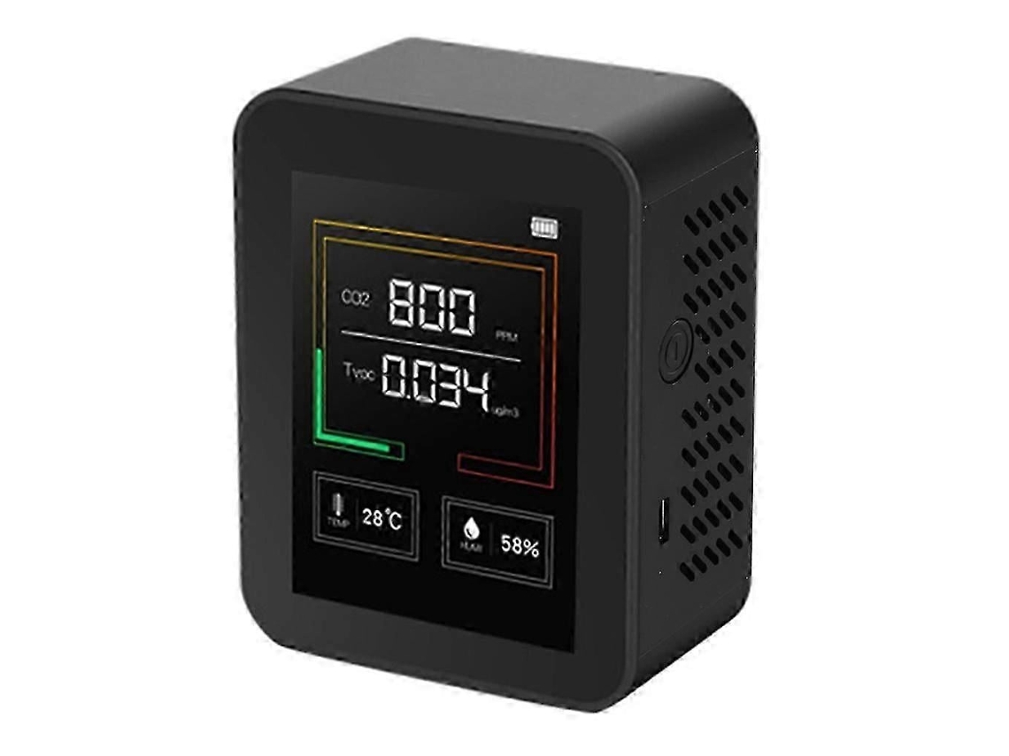 Lurelia Medidor De Qualidade Do Ar Co2, Temperatura, Humidade, Usb, Branco