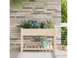 Vidaxl Vaso De Jardim Bege 115 X 59 X 76,5 Cm Madeira De Fir Sólida