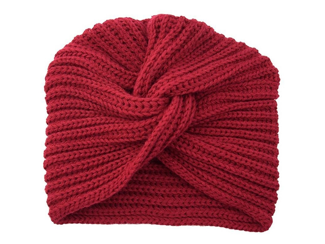 2026 gorro de Lana Tejido para Mulher com Design de Cruz Casual Elegante