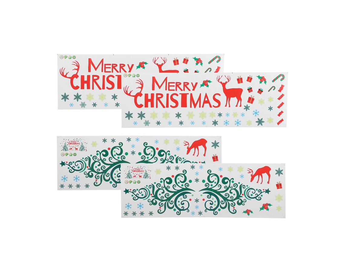 Laxiscreed Adesivos De Natal Temporários Com Desenho De Cervo Para Decorações E Eventos Festivos