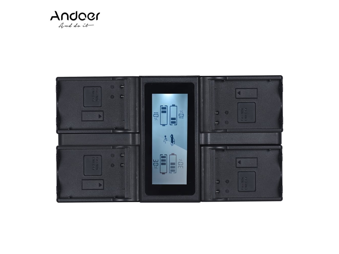 2026 cargador de Baterías Enel14 para Nikon D5600 D5300 D5500 D5200, Cargador de 4 Canales, Baterías Li ion