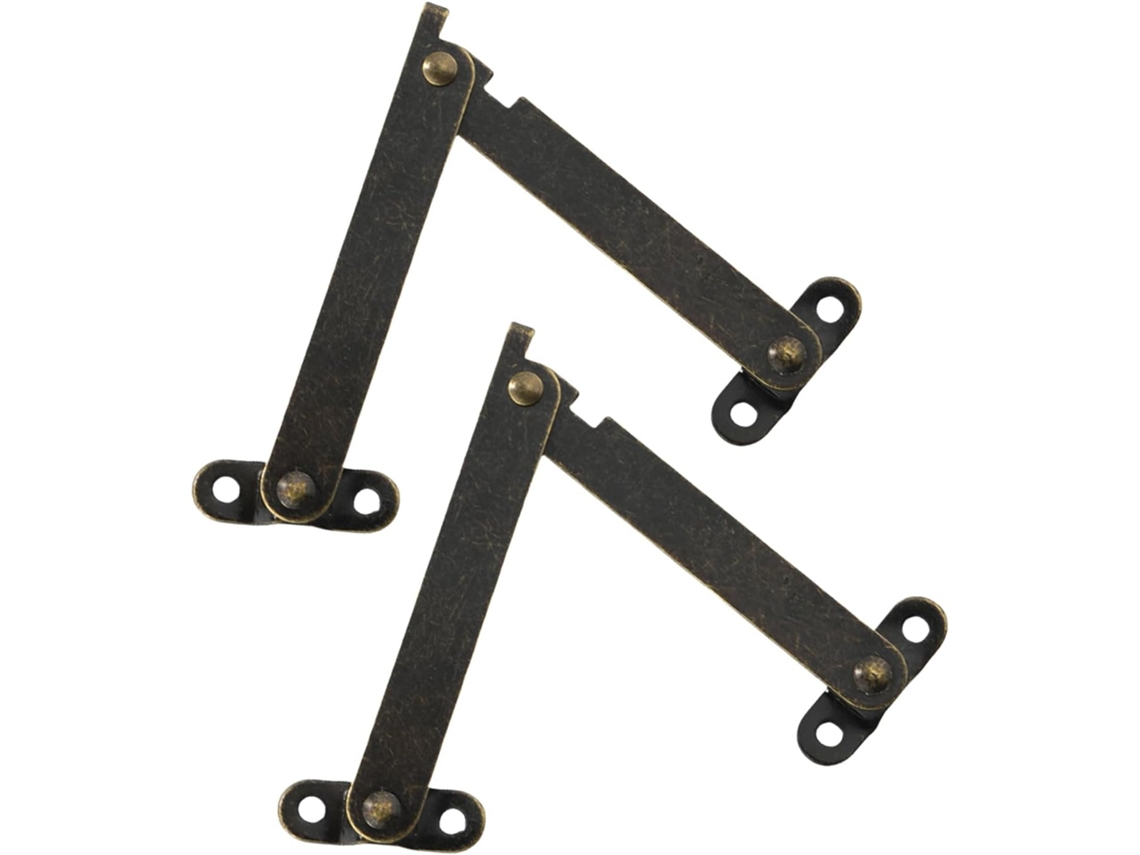 Dobradiça Dobrável Para Tampa, 2 Peças, Substituição Para Armário, Caixa De Madeira, Guarda Roupa, Dobradiças De Metal