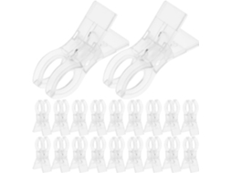 Fomiyes 20-Clips para Balões Mola Clips Fundos Fotográficos Transparentes em Plástico 8, 9cm Transparentes para
