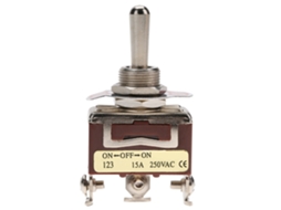 Interruptor Toggle Momentâneo On Off On Spdt 3 Pinos 12mm 15a 250vac