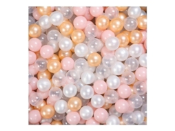 2026 100 Pelotas de Macaron para Piscina de Bolas, Pe, Inodoras, Elásticas, Resistentes a Las Mordeduras, Regalo Seguro para Niños, Rosa Y Blanco.
