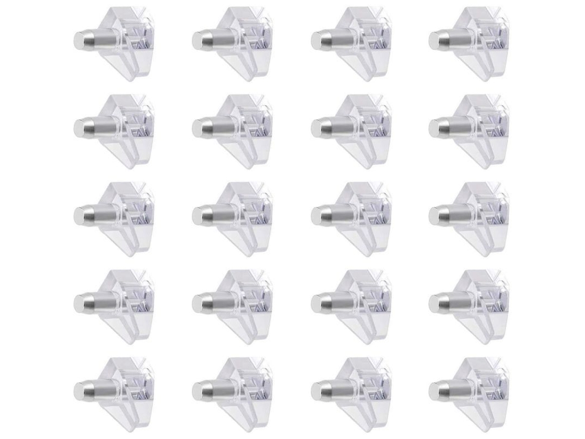 Pinos De Suporte Para Prateleiras De 5mm Transparentes, Clips Para Armários, 100 Peças, Plástico Auto-blocante