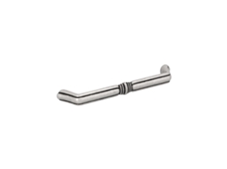 Puxador para Móveis Zamac Distância Central 128mm Prata Antiga Brilhante Conjunto de 25 HARDWAREXCHANGE