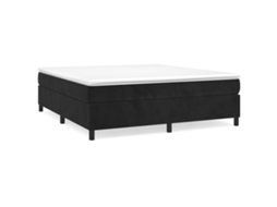 Cama com Molas/colchão 200x200 Cm Veludo Preto MAISON EXCLUSIVE