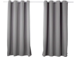 Cortina Blackout Térmica, Ilhós, Privacidade, Lavável, 2 Peças, 168 X 229 Cm, Cinza Escuro