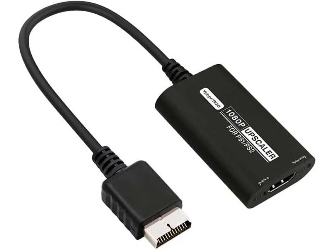 Conversor de PS1/PS2 para HDMI 1080p, Upscaler, Adaptador YPbPr/169, 43 Conversores de Vídeo e Áudio, Cabo HDMI para Console PS1/PS2, HDTV Yizhood